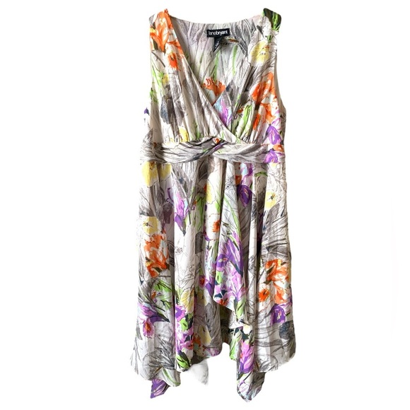 Lane Bryant Dresses & Skirts - Lane Bryant Women’s Floral Sleeveless Fairy Flowy V-neck Midi Dress Plus Sz 16